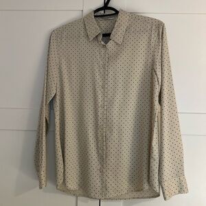 Uniqlo Cream Polka Dot Blouse